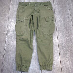 Zara Pants Mens 34 Military Green Cargo Jogger Utility Streetwear